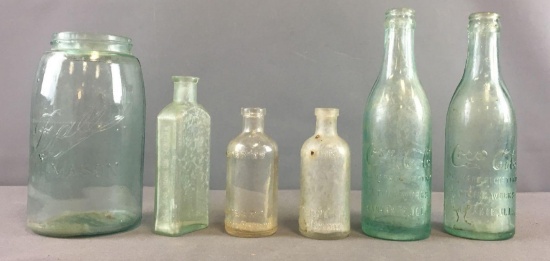 Group of 6 Vintage Bottles