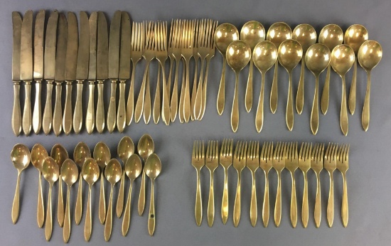 Group of Goldtone Flatware