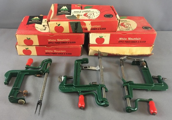 Group of 8 Vintage White Mountain Apple Parer/Corer and Slicer