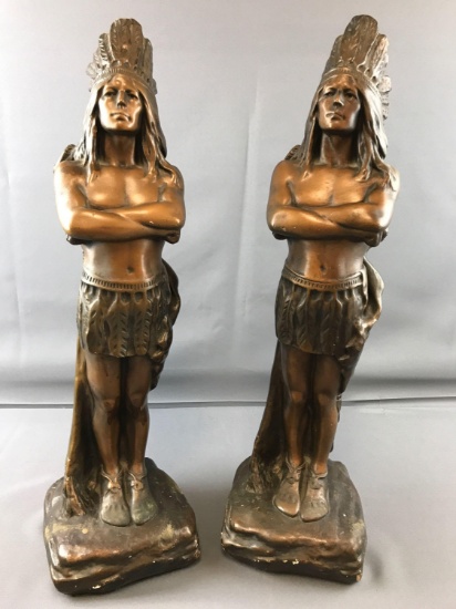 Native American Chief Molded Figurines