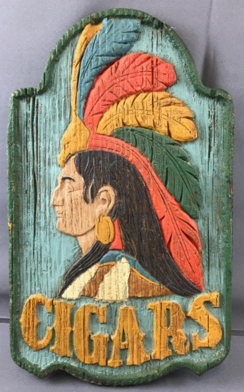 Vintage painted foam Cigar Sign