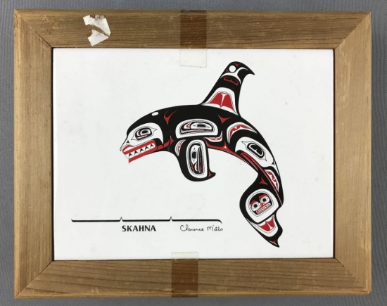 Cedar Box with Clarence Mills Skahna Painted tile