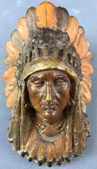 Vintage Native American Hand Painted decor