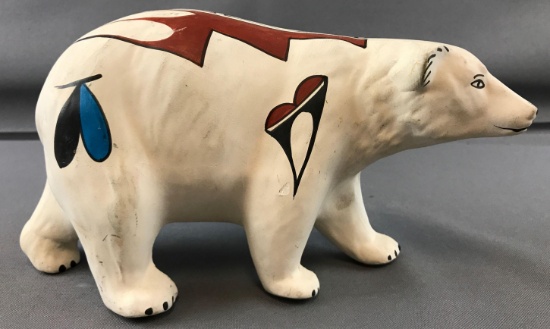Hand painted ceramic bear