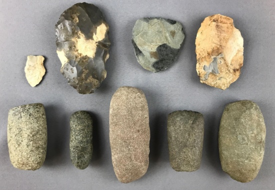 Group of Primitive Ancient Stone Tools