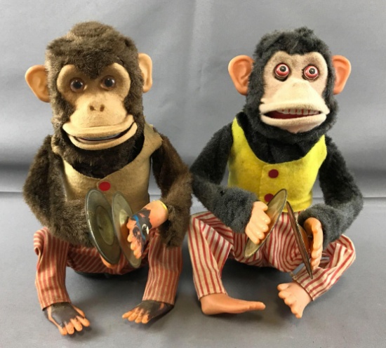 Group of 2 Vintage Cymbal banging monkeys