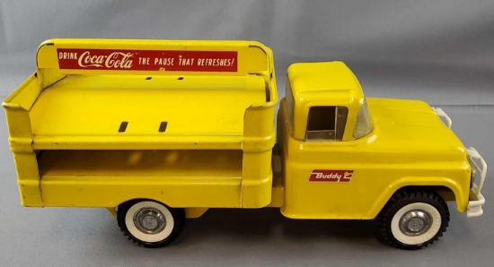Buddy L Coca Cola Yellow Diecast Toy Truck