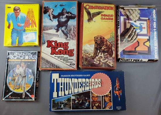 Group of 6 Vintage Toys & Board Games