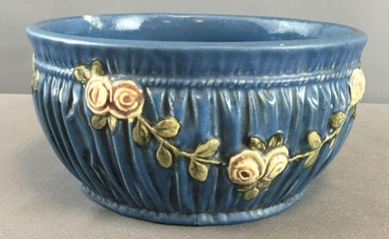 Vintage Blue Pottery Bowl