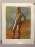 Chalk nude drawing