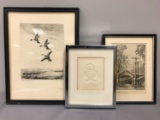 Group of 3 framed artwork pieces