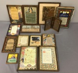 Group of Vintage framed poems and sayings