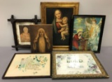 Group of Vintage framed religious art