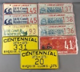 Group of 9 I & M Canal Rendezvous License Plates and more