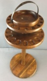 Vintage Wooden Pipe Holder Stand
