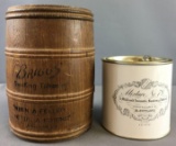 Vintage Briggs Smoking Tobacco Wooden Barrel with Tin