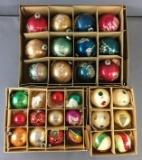Group of Vintage Glass Christmas Ornaments