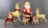 Group of 6 Vintage Plastic/Celluloid Christmas Decor