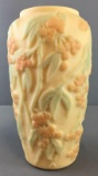 Vintage Satin-Cased Glass Floral Design Vase