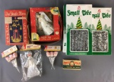 Group of Vintage Christmas Decorations and Decor