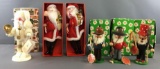 Group of 6 Vintage Santa Clauses