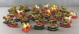 Group of Wooden Christmas Rocking Horse Ornaments