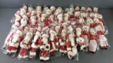 Group of Porcelain Mr and Mrs Santa Claus Ornaments