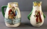 Group of 2 Royal Daulton Christmas Miniature Vase and Pitcher