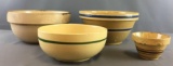 Group of 4 Vintage Stoneware Pottery Bowls
