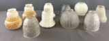 Group of 10 Vintage Miscellaneous Glass Lamp Shades