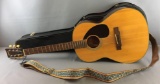 Yamaha FG-75 Acoustic Guitar with Hard Carrying Case