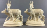 Group of 2 Porcelain Deer Figurines