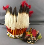 2 souvenir Native American Head dresses