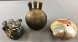 Group of 3 pottery Whistles