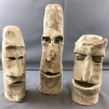 Group of 3 Head statues
