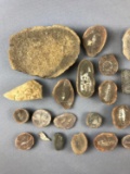 Group of Fossils and other stones