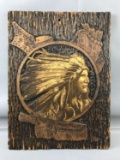 Native American carved wood wall decor