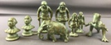 Group of 8 Vintage Bronze Figures and Animals