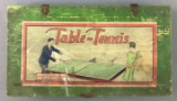 Antique Table Tennis Game In Original Wooden box