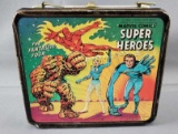 Vintage Marvel Comics Super Heroes Metal Lunch Box and Thermos