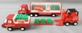 Vintage Buddy L Coca Cola Toy Trucks Set with Original Box.