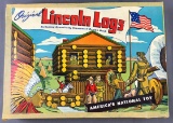 Original Lincoln Logs with illustrated design book