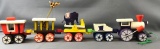 Pull-along wooden circus train toy