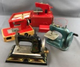 Group of 4 vintage child size sewing machines