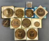 Group of commemorative medallions