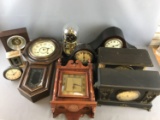 Group of Vintage/Antique clocks for parts