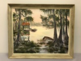 Framed painting Quiet River by Jan Bauer