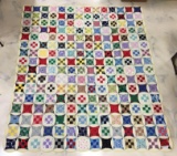 Vintage Handmade Multi-Color Quilt