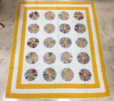 Vintage Handmade Flower Quilt
