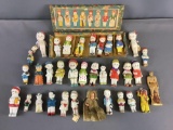 Group of Vintage Frozen Charlottes China Dolls and more